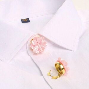 Pink Floral Cufflinks